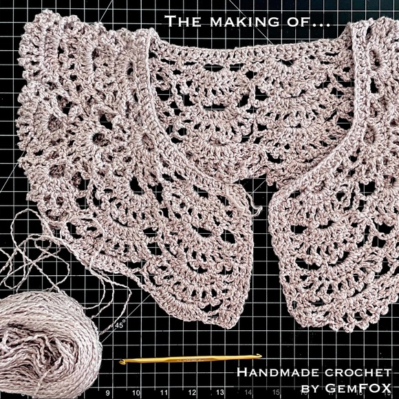 Elegant Crochet Cropped Lace Shrug Topper Cardi Bolero XS - Picture 8 of 8